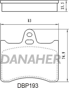 Danaher DBP193 - Əyləc altlığı dəsti, əyləc diski furqanavto.az