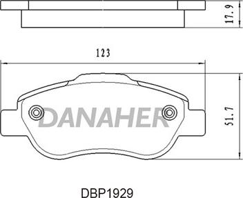 Danaher DBP1929 - Əyləc altlığı dəsti, əyləc diski furqanavto.az