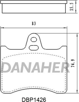 Danaher DBP1426 - Əyləc altlığı dəsti, əyləc diski furqanavto.az