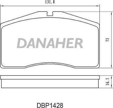 Danaher DBP1428 - Əyləc altlığı dəsti, əyləc diski furqanavto.az