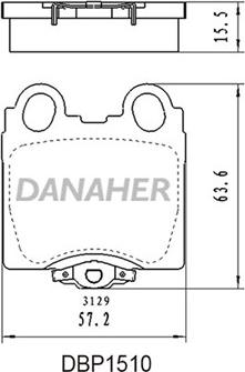 Danaher DBP1510 - Əyləc altlığı dəsti, əyləc diski furqanavto.az