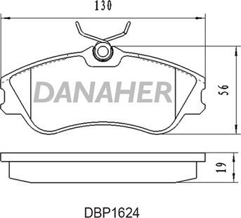 Danaher DBP1624 - Əyləc altlığı dəsti, əyləc diski furqanavto.az