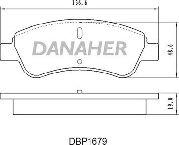 Danaher DBP1679 - Əyləc altlığı dəsti, əyləc diski furqanavto.az
