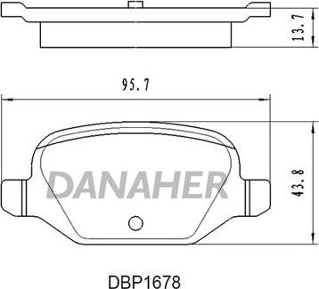 Danaher DBP1678 - Əyləc altlığı dəsti, əyləc diski furqanavto.az