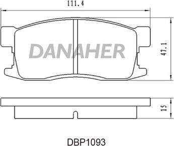 Danaher DBP1093 - Əyləc altlığı dəsti, əyləc diski furqanavto.az