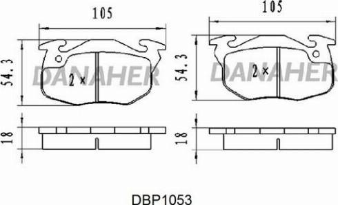 Danaher DBP1053 - Əyləc altlığı dəsti, əyləc diski furqanavto.az