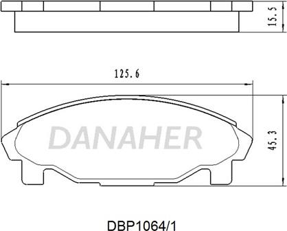 Danaher DBP1064/1 - Əyləc altlığı dəsti, əyləc diski furqanavto.az
