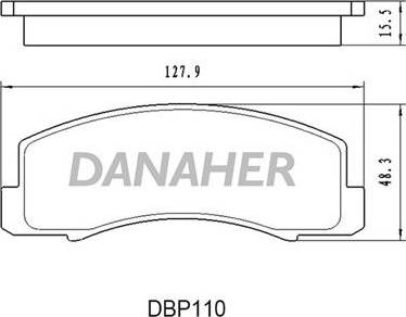 Danaher DBP110 - Əyləc altlığı dəsti, əyləc diski furqanavto.az