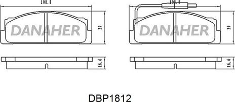 Danaher DBP1812 - Əyləc altlığı dəsti, əyləc diski furqanavto.az