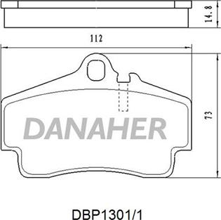 Danaher DBP1301/1 - Əyləc altlığı dəsti, əyləc diski furqanavto.az