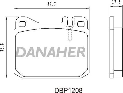 Danaher DBP1208 - Əyləc altlığı dəsti, əyləc diski furqanavto.az