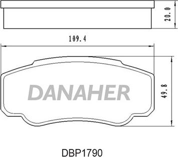 Danaher DBP1790 - Əyləc altlığı dəsti, əyləc diski furqanavto.az