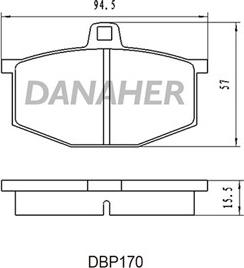 Danaher DBP170 - Əyləc altlığı dəsti, əyləc diski furqanavto.az