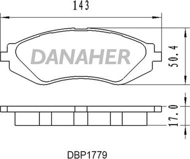 Danaher DBP1779 - Əyləc altlığı dəsti, əyləc diski furqanavto.az