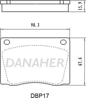 Danaher DBP17 - Əyləc altlığı dəsti, əyləc diski furqanavto.az