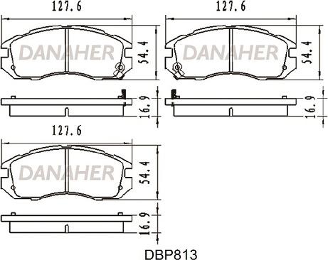 Danaher DBP813 - Əyləc altlığı dəsti, əyləc diski furqanavto.az