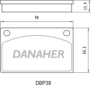 Danaher DBP39 - Əyləc altlığı dəsti, əyləc diski furqanavto.az