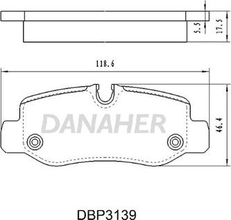 Danaher DBP3139 - Əyləc altlığı dəsti, əyləc diski furqanavto.az