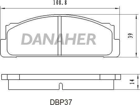 Danaher DBP37 - Əyləc altlığı dəsti, əyləc diski furqanavto.az