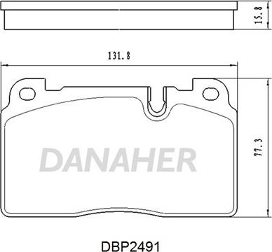 Danaher DBP2491 - Əyləc altlığı dəsti, əyləc diski furqanavto.az