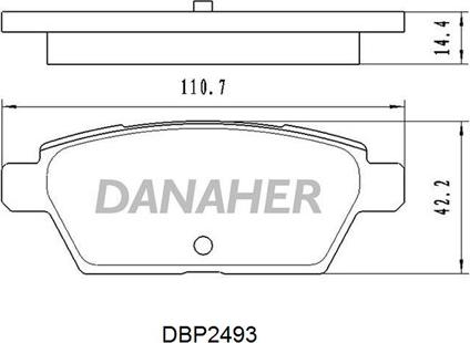 Danaher DBP2493 - Əyləc altlığı dəsti, əyləc diski furqanavto.az