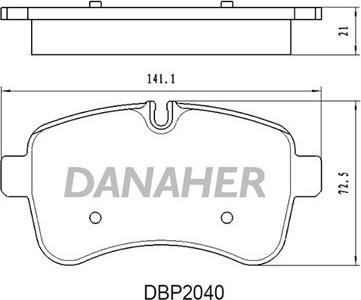 Danaher DBP2040 - Əyləc altlığı dəsti, əyləc diski furqanavto.az