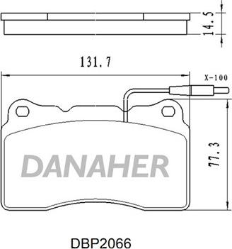 Danaher DBP2066 - Əyləc altlığı dəsti, əyləc diski furqanavto.az