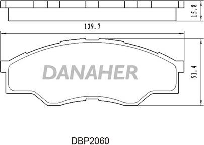 Danaher DBP2060 - Əyləc altlığı dəsti, əyləc diski furqanavto.az