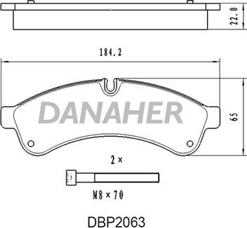 Danaher DBP2063 - Əyləc altlığı dəsti, əyləc diski furqanavto.az