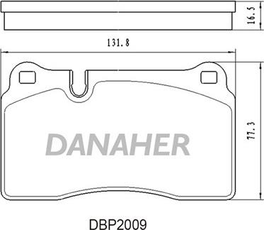 Danaher DBP2009 - Əyləc altlığı dəsti, əyləc diski furqanavto.az
