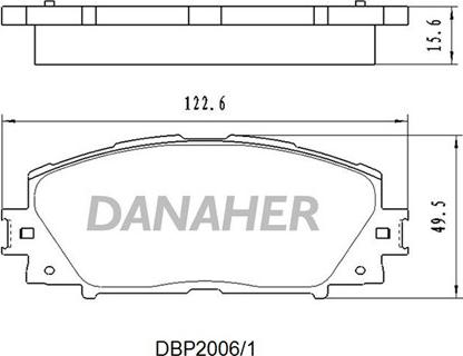 Danaher DBP2006/1 - Əyləc altlığı dəsti, əyləc diski furqanavto.az