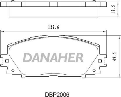 Danaher DBP2006 - Əyləc altlığı dəsti, əyləc diski furqanavto.az