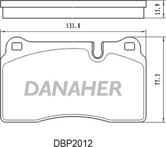 Danaher DBP2012 - Əyləc altlığı dəsti, əyləc diski furqanavto.az