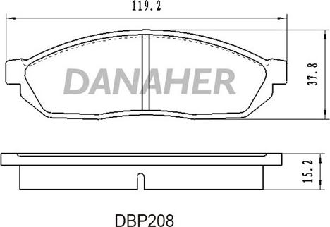 Danaher DBP208 - Əyləc altlığı dəsti, əyləc diski furqanavto.az