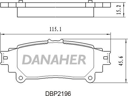 Danaher DBP2196 - Əyləc altlığı dəsti, əyləc diski furqanavto.az