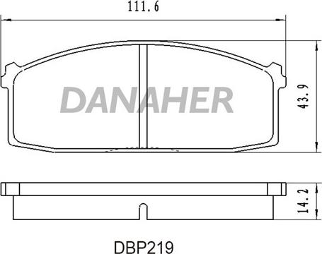 Danaher DBP219 - Əyləc altlığı dəsti, əyləc diski furqanavto.az