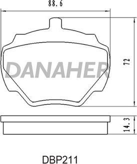 Danaher DBP211 - Əyləc altlığı dəsti, əyləc diski furqanavto.az