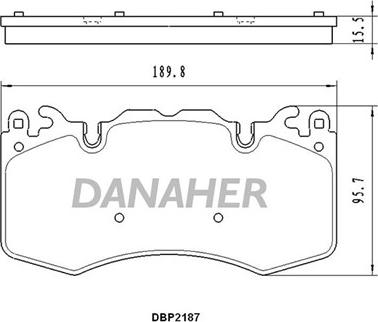 Danaher DBP2187 - Əyləc altlığı dəsti, əyləc diski furqanavto.az