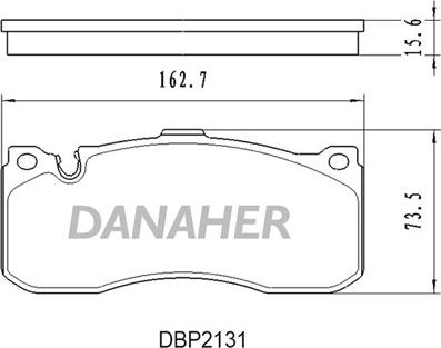 Danaher DBP2131 - Əyləc altlığı dəsti, əyləc diski furqanavto.az