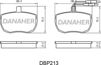 Danaher DBP213 - Əyləc altlığı dəsti, əyləc diski furqanavto.az