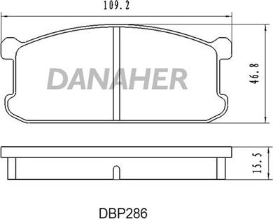 Danaher DBP286 - Əyləc altlığı dəsti, əyləc diski furqanavto.az