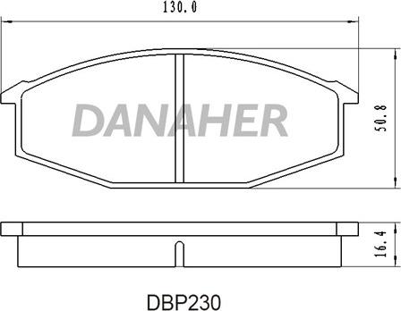 Danaher DBP230 - Əyləc altlığı dəsti, əyləc diski furqanavto.az