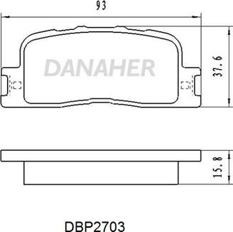 Danaher DBP2703 - Əyləc altlığı dəsti, əyləc diski furqanavto.az