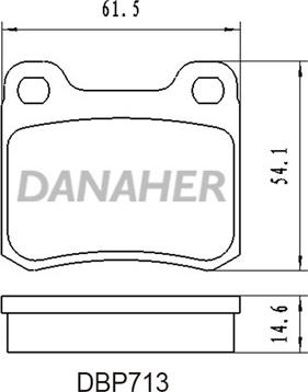 Danaher DBP713 - Əyləc altlığı dəsti, əyləc diski furqanavto.az