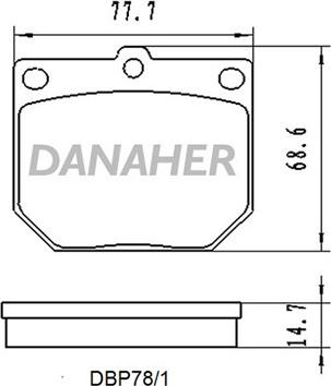 Danaher DBP78/1 - Əyləc altlığı dəsti, əyləc diski furqanavto.az