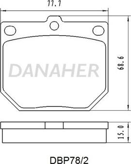 Danaher DBP78/2 - Əyləc altlığı dəsti, əyləc diski furqanavto.az