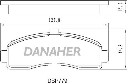 Danaher DBP779 - Əyləc altlığı dəsti, əyləc diski furqanavto.az