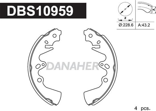 Danaher DBS10959 - Əyləc Başlığı Dəsti furqanavto.az