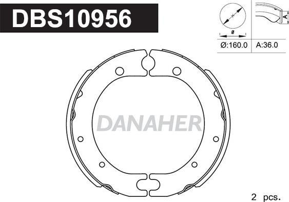 Danaher DBS10956 - Əyləc başlığı dəsti, dayanacaq əyləci furqanavto.az