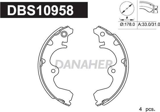 Danaher DBS10958 - Əyləc Başlığı Dəsti furqanavto.az